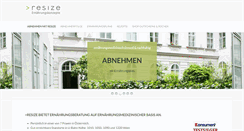 Desktop Screenshot of abnehmen-mit-resize.com