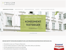 Tablet Screenshot of abnehmen-mit-resize.com
